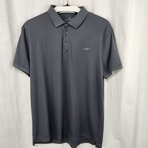 Trailside Gray Polo Shirt Minimalist Design